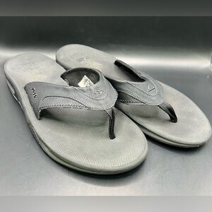 Reef- Black Flip‎ Flops, Men’s Size:14, Bottle opener bottom